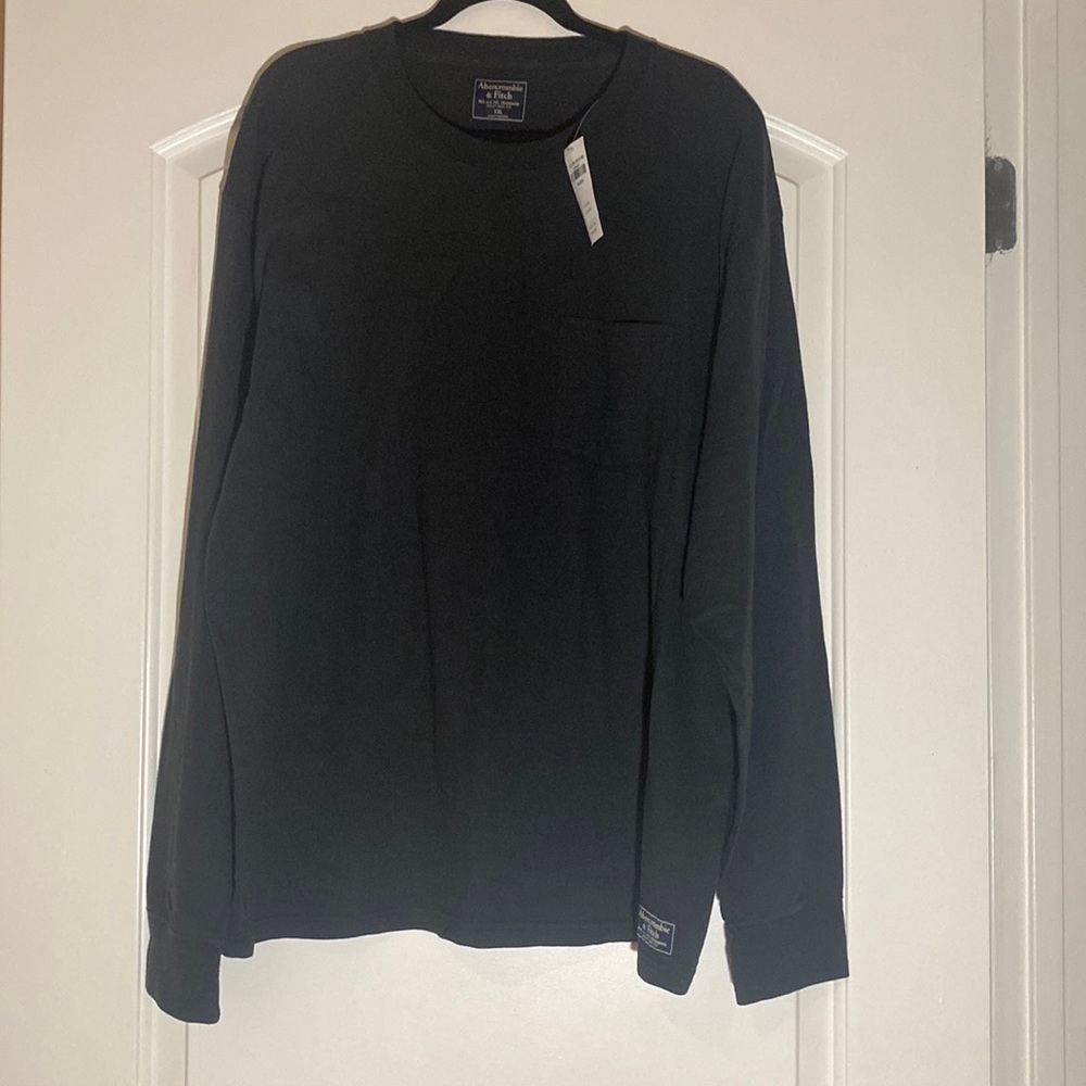 Ambercombie & Fitch Navy Blue Long-Sleeve Shirt